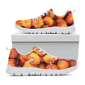 Pumpkin Print White Running Shoes
