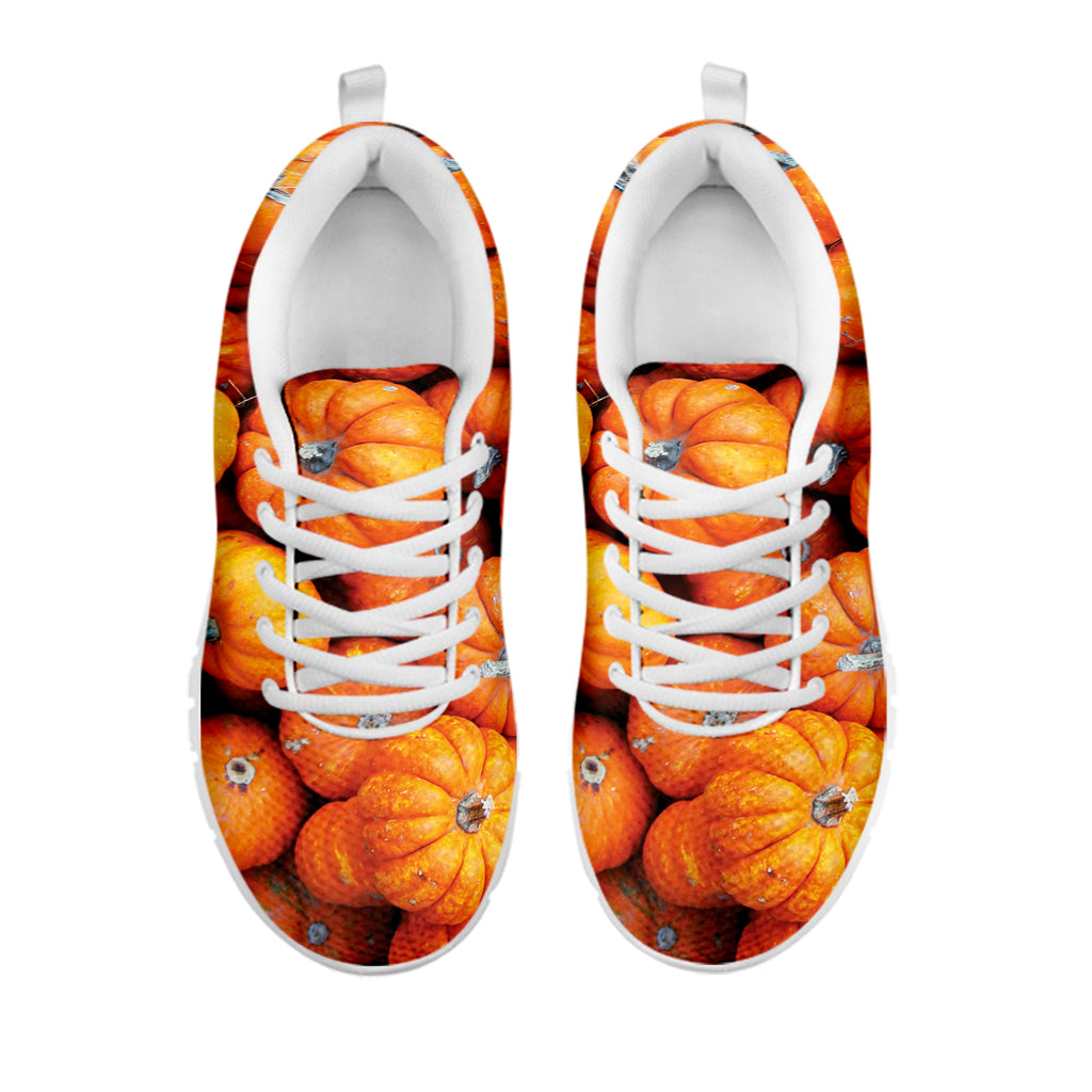 Pumpkin Print White Sneakers