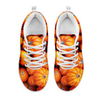 Pumpkin Print White Sneakers