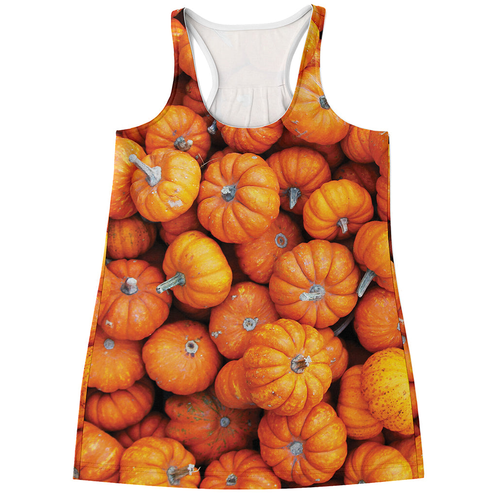 Pumpkin Print Women's Racerback Tank Top