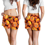 Pumpkin Print Women's Shorts