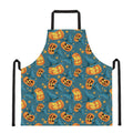Pumpkin With Witch Hat Pattern Print Apron