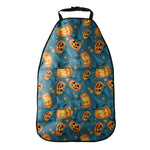 Pumpkin With Witch Hat Pattern Print Car Seat Organizers