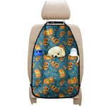 Pumpkin With Witch Hat Pattern Print Car Seat Organizers