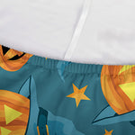 Pumpkin With Witch Hat Pattern Print Sofa Cover