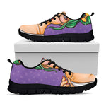 Punk Girl And Lollipop Print Black Sneakers