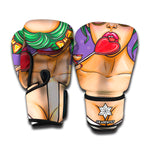 Punk Girl And Lollipop Print Boxing Gloves