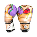 Punk Girl And Lollipop Print Boxing Gloves