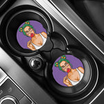 Punk Girl And Lollipop Print Car Coasters