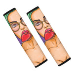 Punk Girl And Lollipop Print Car Seat Belt Covers