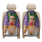 Punk Girl And Lollipop Print Car Seat Organizers