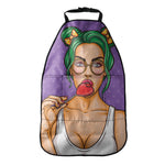 Punk Girl And Lollipop Print Car Seat Organizers
