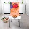 Punk Girl And Lollipop Print Dining Chair Slipcover