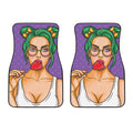 Punk Girl And Lollipop Print Front Car Floor Mats