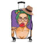 Punk Girl And Lollipop Print Luggage Cover