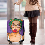 Punk Girl And Lollipop Print Luggage Cover