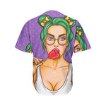 Punk Girl And Lollipop Print Men's Baseball Jersey