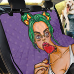 Punk Girl And Lollipop Print Pet Car Back Seat Cover