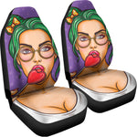 Punk Girl And Lollipop Print Universal Fit Car Seat Covers
