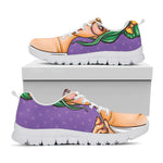 Punk Girl And Lollipop Print White Sneakers