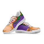 Punk Girl And Lollipop Print White Sneakers