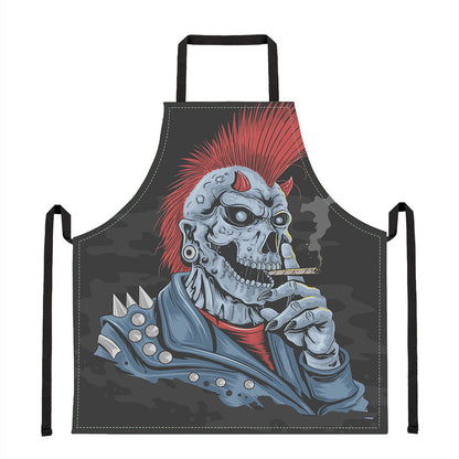 Punk Mohawk Devil Print Apron