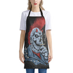 Punk Mohawk Devil Print Apron
