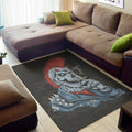 Punk Mohawk Devil Print Floor Mat