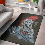 Punk Mohawk Devil Print Area Rug