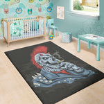 Punk Mohawk Devil Print Area Rug