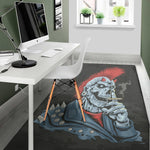 Punk Mohawk Devil Print Area Rug