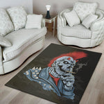 Punk Mohawk Devil Print Area Rug