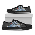 Punk Mohawk Devil Print Black Low Top Sneakers
