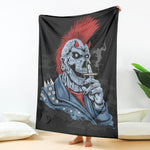 Punk Mohawk Devil Print Blanket