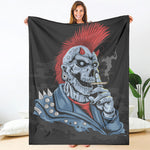 Punk Mohawk Devil Print Blanket