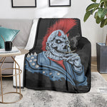 Punk Mohawk Devil Print Blanket