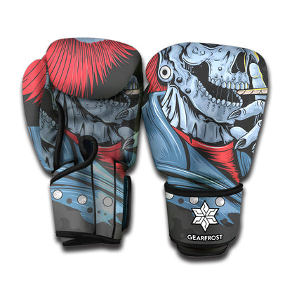 Punk Mohawk Devil Print Boxing Gloves