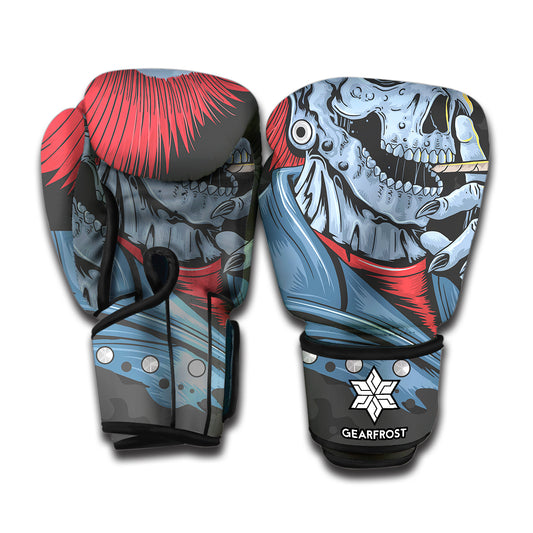Punk Mohawk Devil Print Boxing Gloves