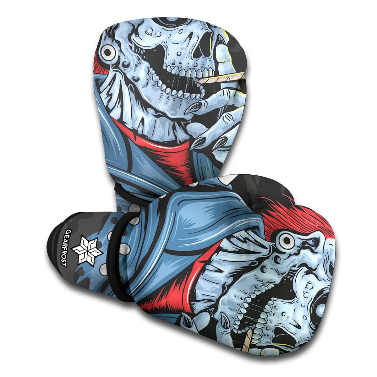 Punk Mohawk Devil Print Boxing Gloves