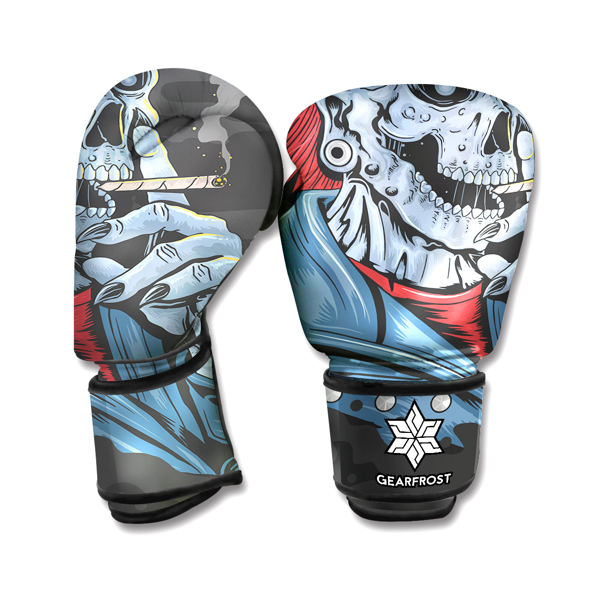 Punk Mohawk Devil Print Boxing Gloves