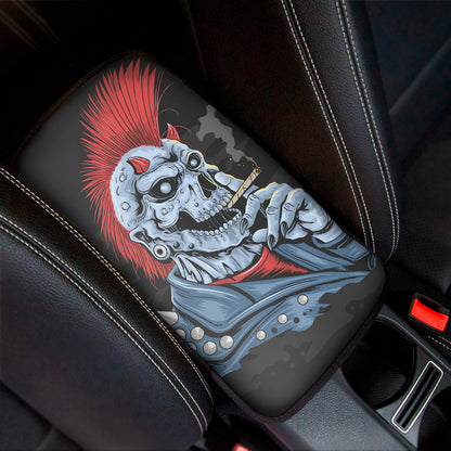 Punk Mohawk Devil Print Car Center Console Cover