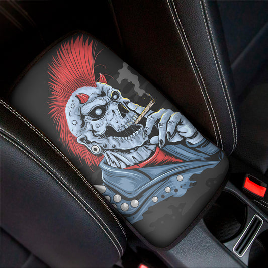 Punk Mohawk Devil Print Car Center Console Cover