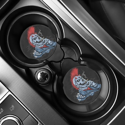 Punk Mohawk Devil Print Car Coasters