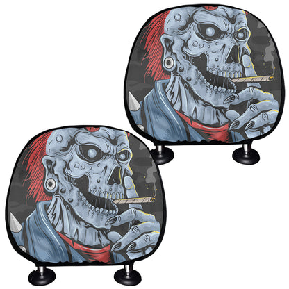 Punk Mohawk Devil Print Car Headrest Covers