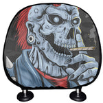 Punk Mohawk Devil Print Car Headrest Covers
