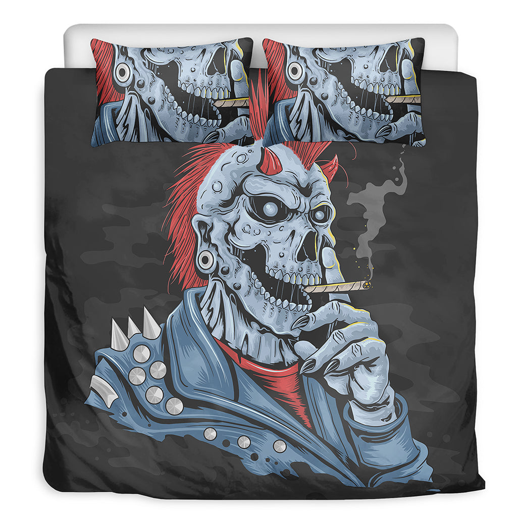 Punk Mohawk Devil Print Duvet Cover Bedding Set