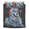 Punk Mohawk Devil Print Duvet Cover Bedding Set