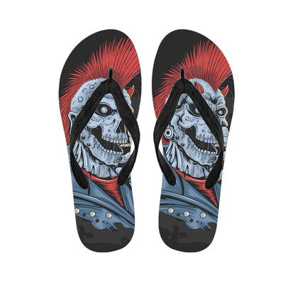 Punk Mohawk Devil Print Flip Flops