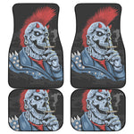 Punk Mohawk Devil Print Front and Back Car Floor Mats