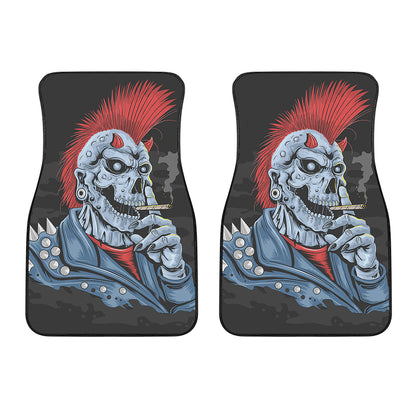 Punk Mohawk Devil Print Front Car Floor Mats